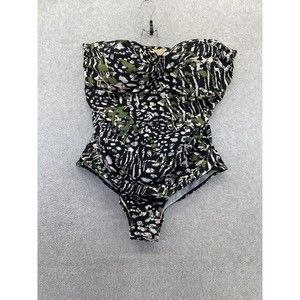 Beach Party Women's Swimsuit Strapless One Piece Size 22 Animal Print Sweetheart
